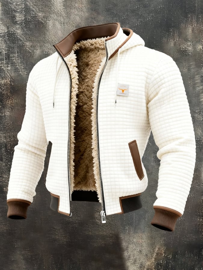 Men's Long Sleeve Quilted Jacket Pockets Casual Everyday