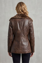Tailored Zip Leather Jacket
