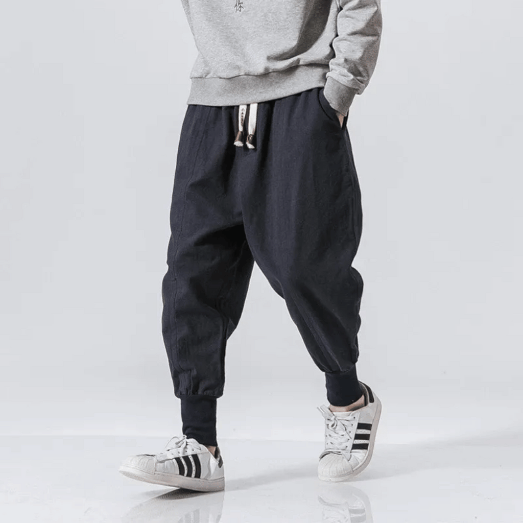 Japan Style Casual Trousers Cotton Blend Relaxed