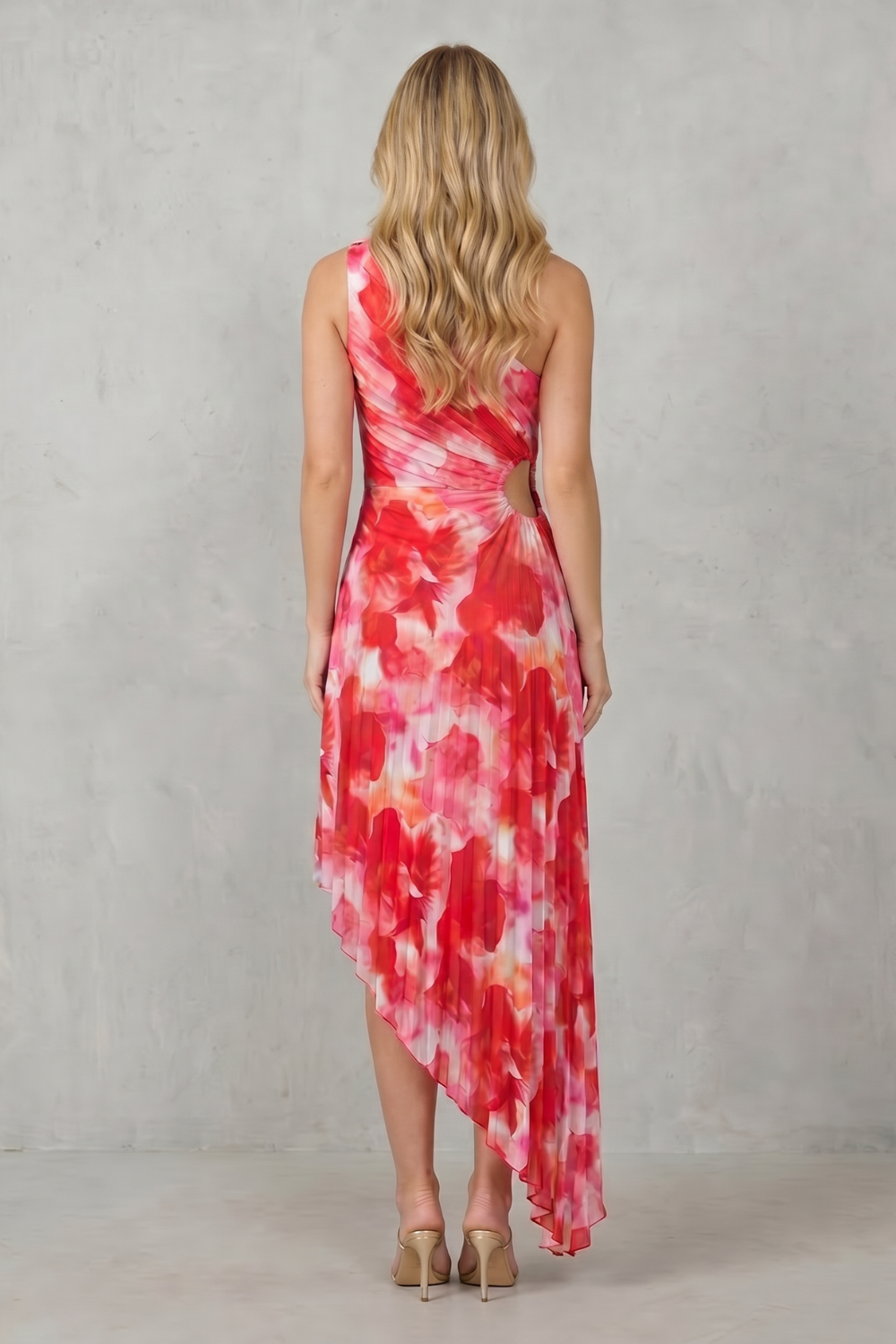 Floral One Shoulder Women’s One-Shoulder Printed Maxi Dress