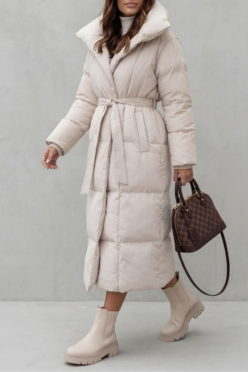 Oversized Belted Long Padded Puffer Coat