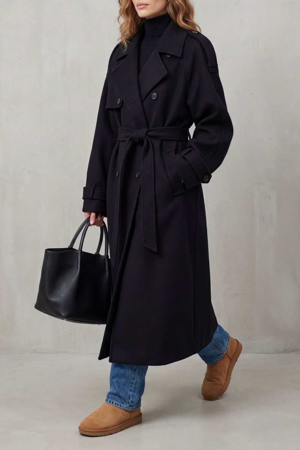 Oversized Wool Trench Coat