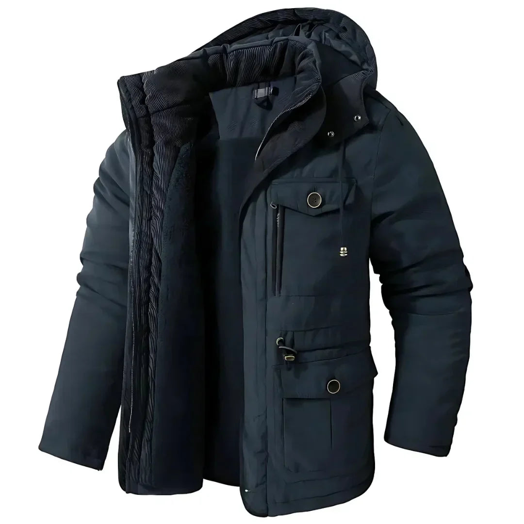 Men's Winter Jacket Waterproof Windproof Fleece Lined Warm