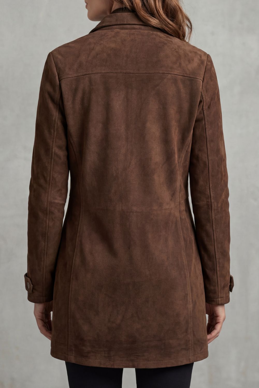 Tailored Suede Longline Coat