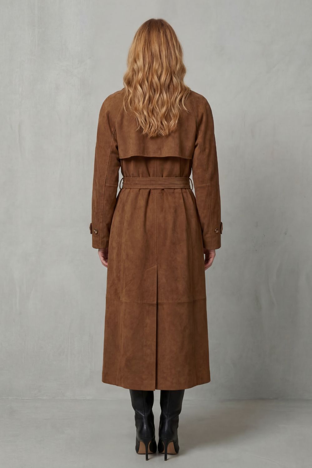 Suede Trench Coat