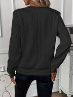 Zip Up Cable Knit Jumper Funnel Neck Layering Autumn
