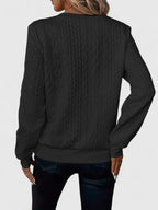 Soft Knit Jumper Tailored Round Neck Long Sleeve Elegant