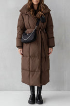 Oversized Belted Long Padded Puffer Coat