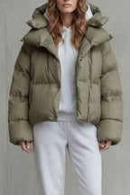 Oversized Zip Cropped Puffer Jacket