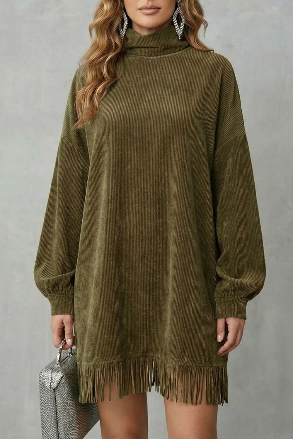 Oversized Turtleneck Mini Dress