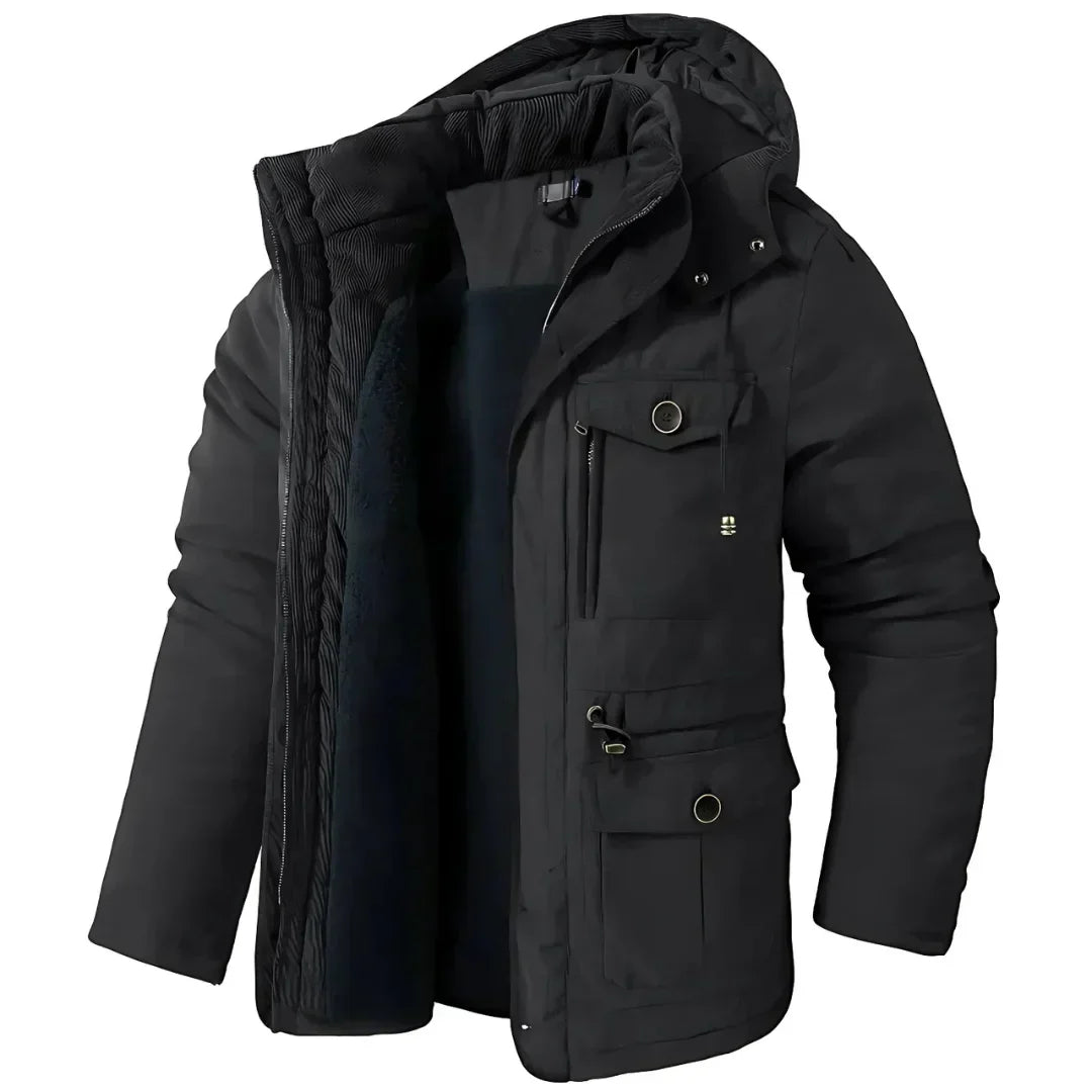 Men's Winter Jacket Waterproof Windproof Fleece Lined Warm