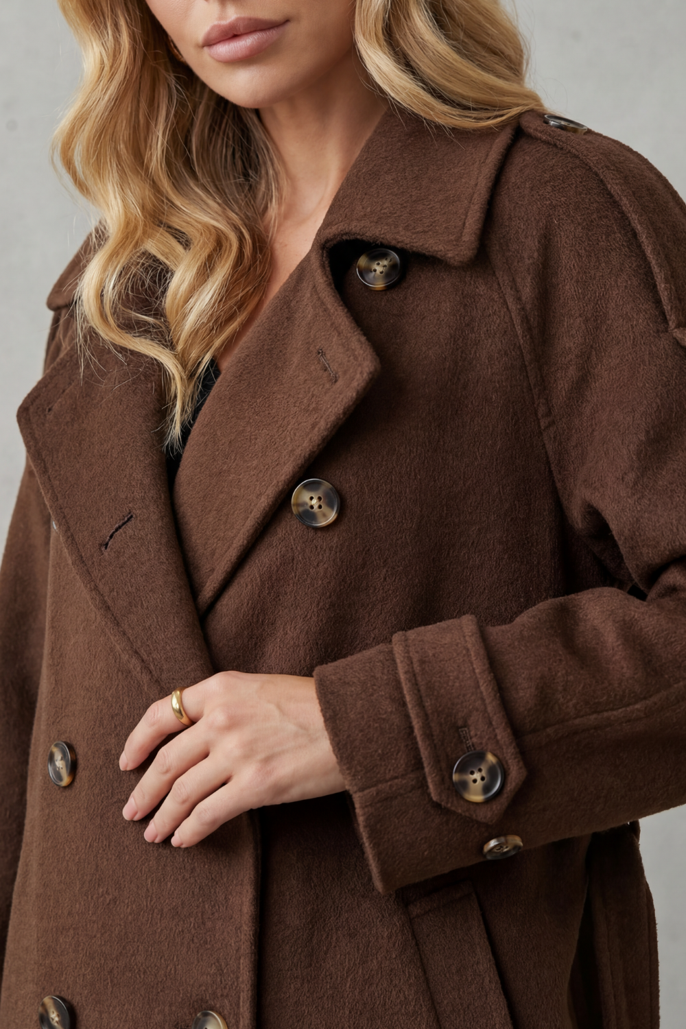 Oversized Wool Trench Coat