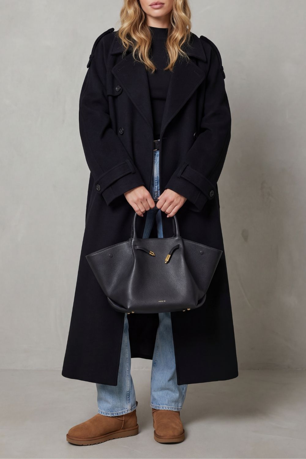 Oversized Wool Trench Coat
