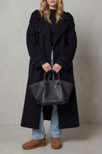 Oversized Wool Trench Coat