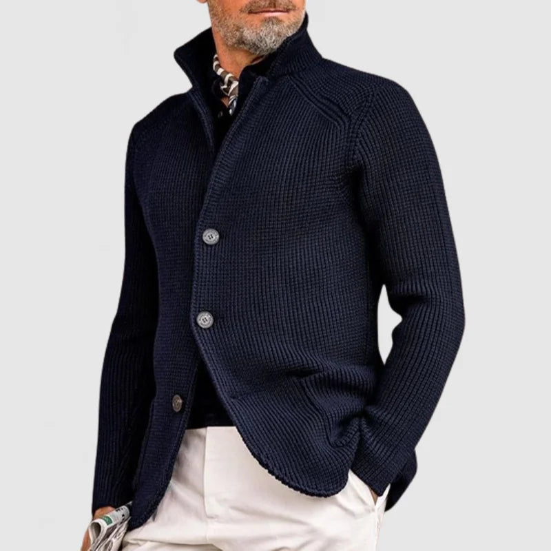 Men's Casual Cardigan Knit Pockets Effortless Elegant