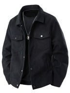 Men's Shirt Jacket Pockets Textured Refined Timeless