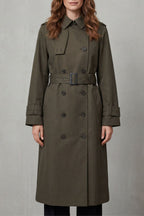 Knee Length Double-Breasted Trench Coat