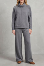 Relaxed Wide-Leg Two-Piece Lounge Set