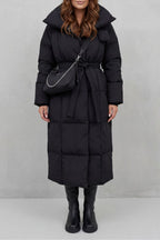 Oversized Belted Long Padded Puffer Coat