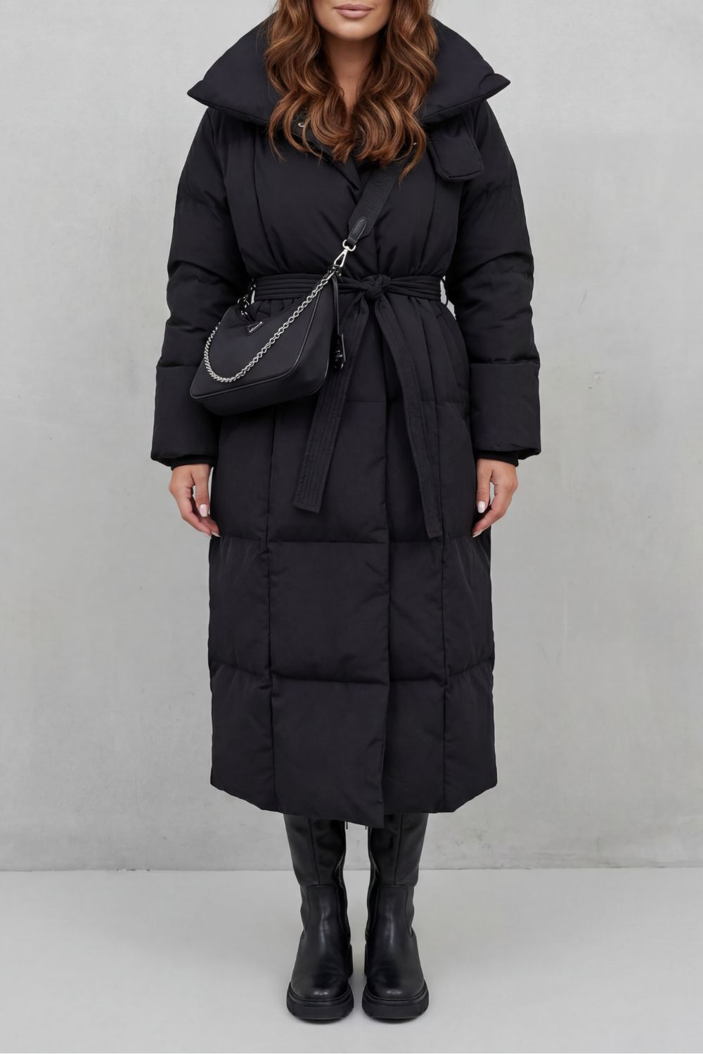 Oversized Belted Long Padded Puffer Coat