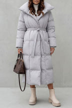 Oversized Belted Long Padded Puffer Coat