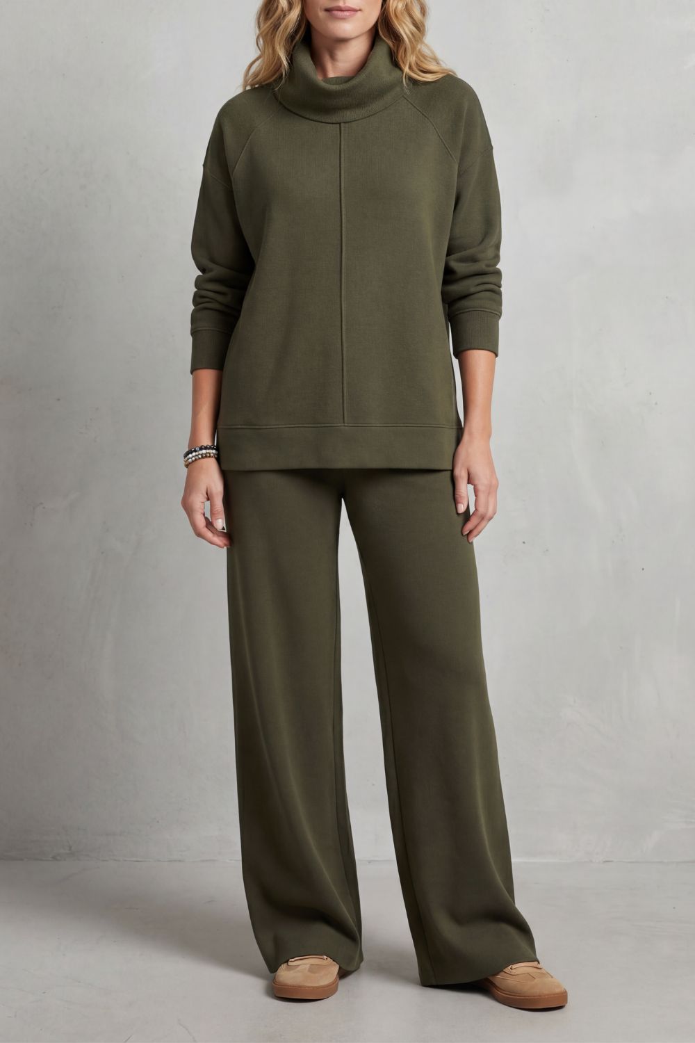 Relaxed Wide-Leg Two-Piece Lounge Set