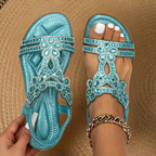 Orthopedic Sandals Flat Rhinestone Embellished Summer