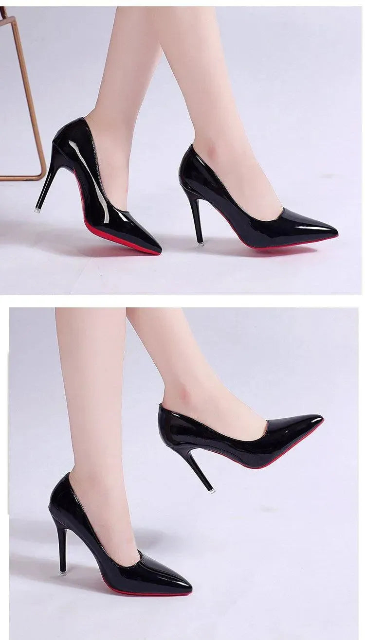 Stiletto Pumps PU Leather High Heel Formal