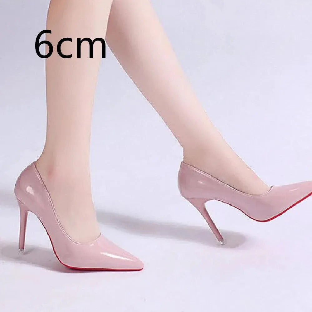 Stiletto Pumps PU Leather High Heel Formal