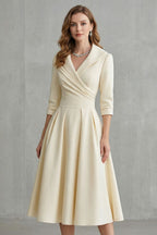 Satin Pockets Midi Dress