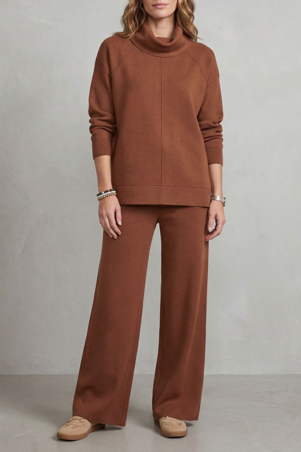 Relaxed Wide-Leg Two-Piece Lounge Set