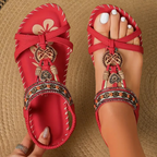 Orthopedic Sandals Flat T-Strap Summer Elastic