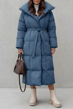 Oversized Belted Long Padded Puffer Coat