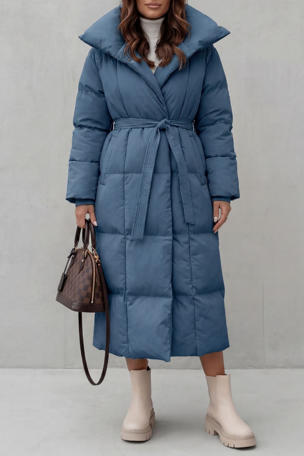 Oversized Belted Long Padded Puffer Coat