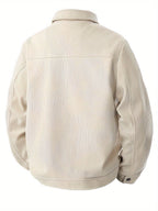 Men's Shirt Jacket Pockets Textured Refined Timeless