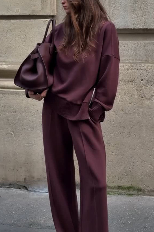 Ribbed Co Ord Set Two Piece Jumper Trousers Loungewear