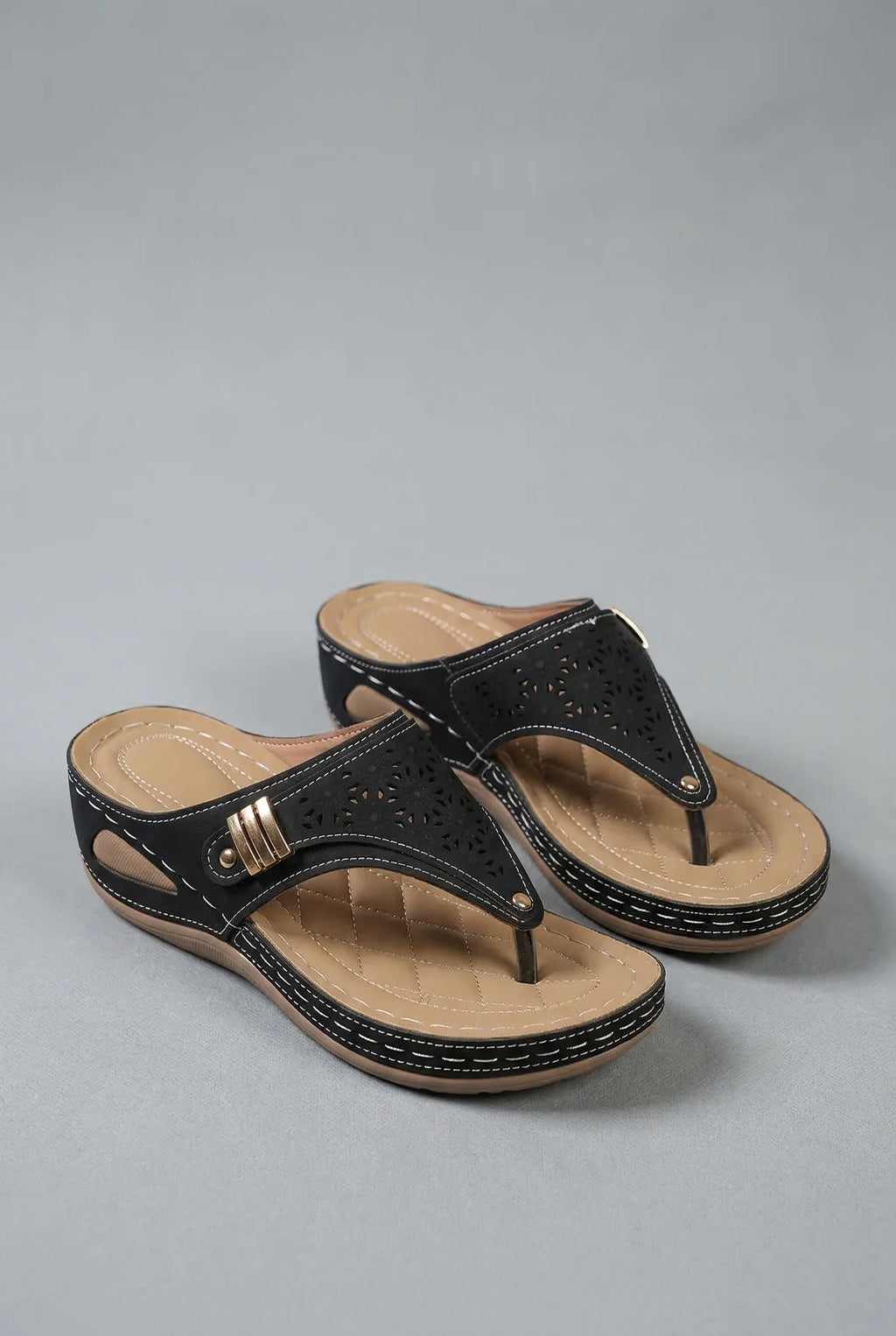 Walking Sandals Wide Fit Wedge Toe Post
