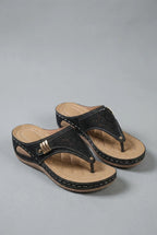 Walking Sandals Wide Fit Wedge Toe Post