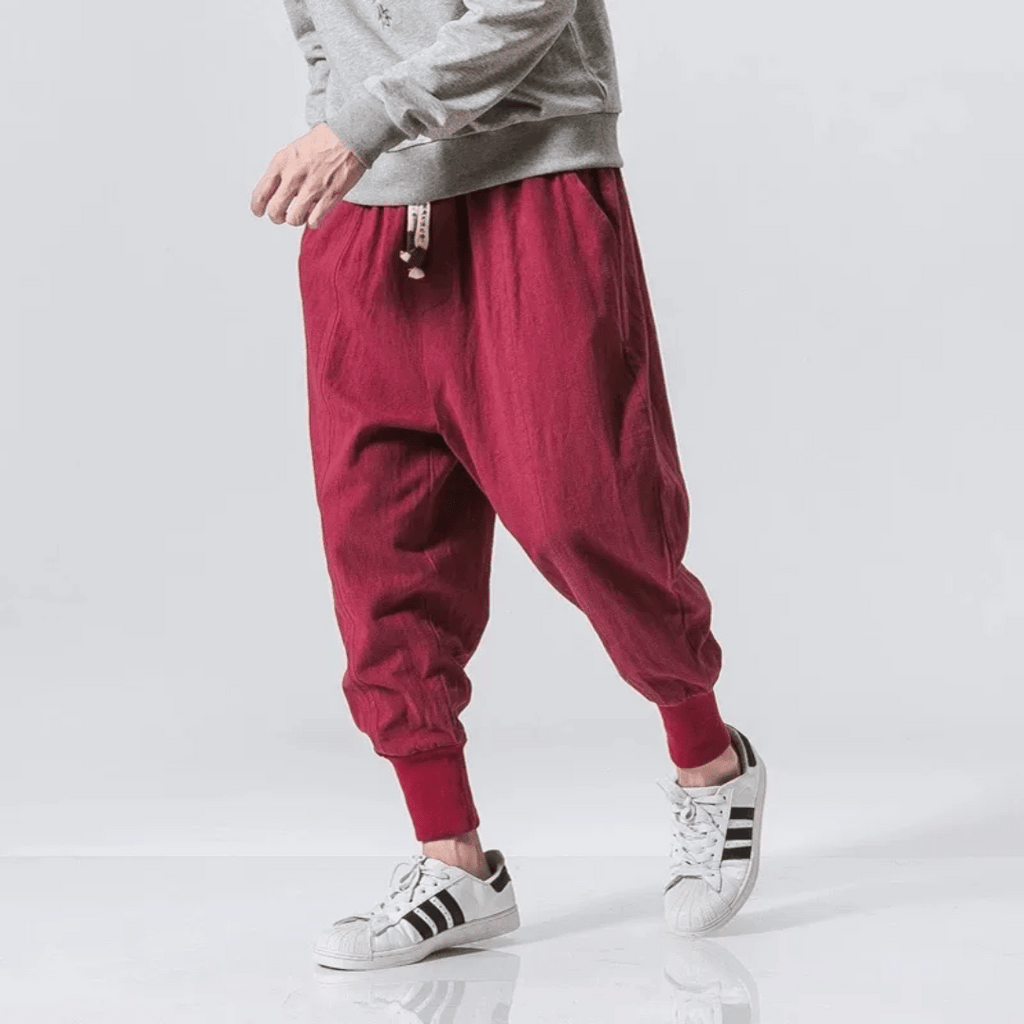 Japan Style Casual Trousers Cotton Blend Relaxed