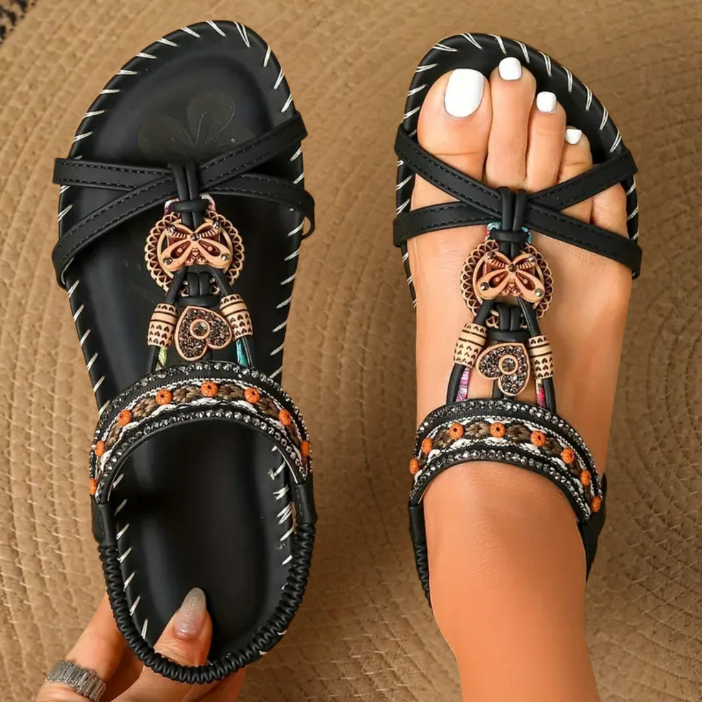 Orthopedic Sandals Flat T-Strap Summer Elastic