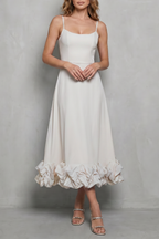 Ruffle Sleeveless Midi Dress