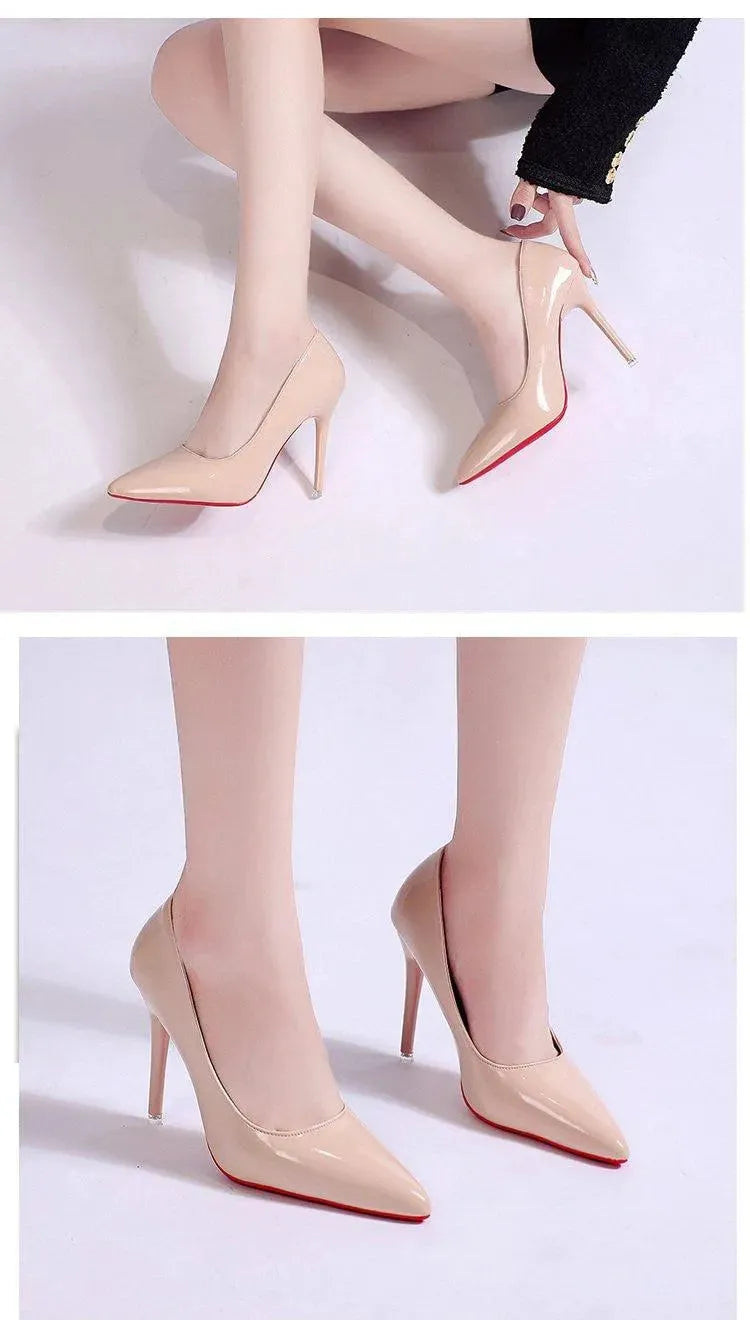 Stiletto Pumps PU Leather High Heel Formal