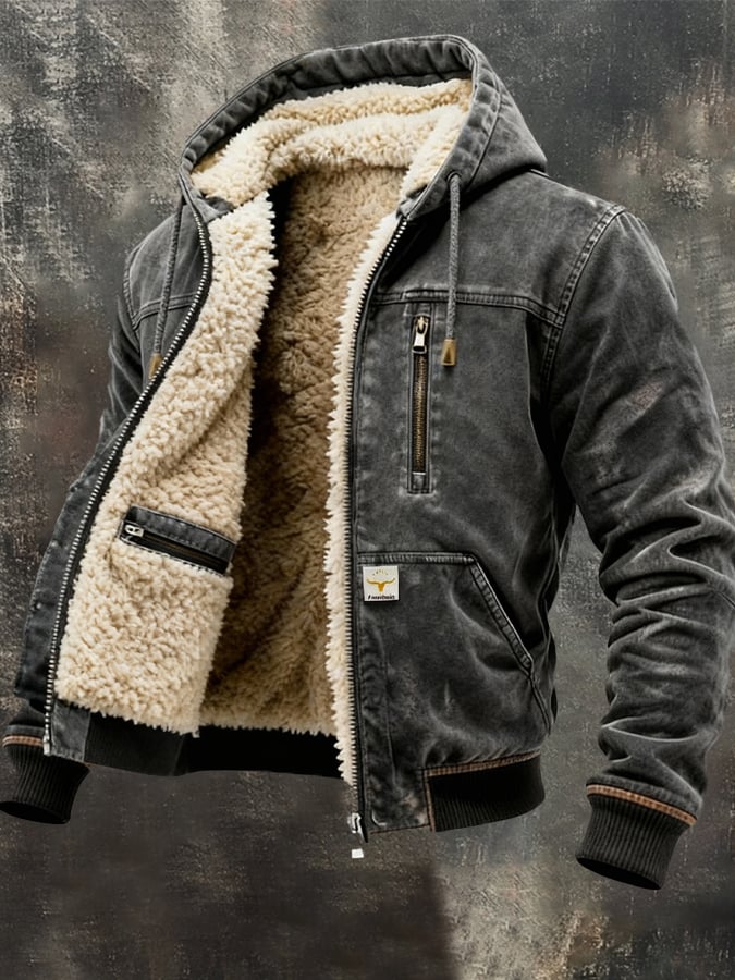 Men's Insulated Thermal Jacket Padded Warm Winter Rugged
