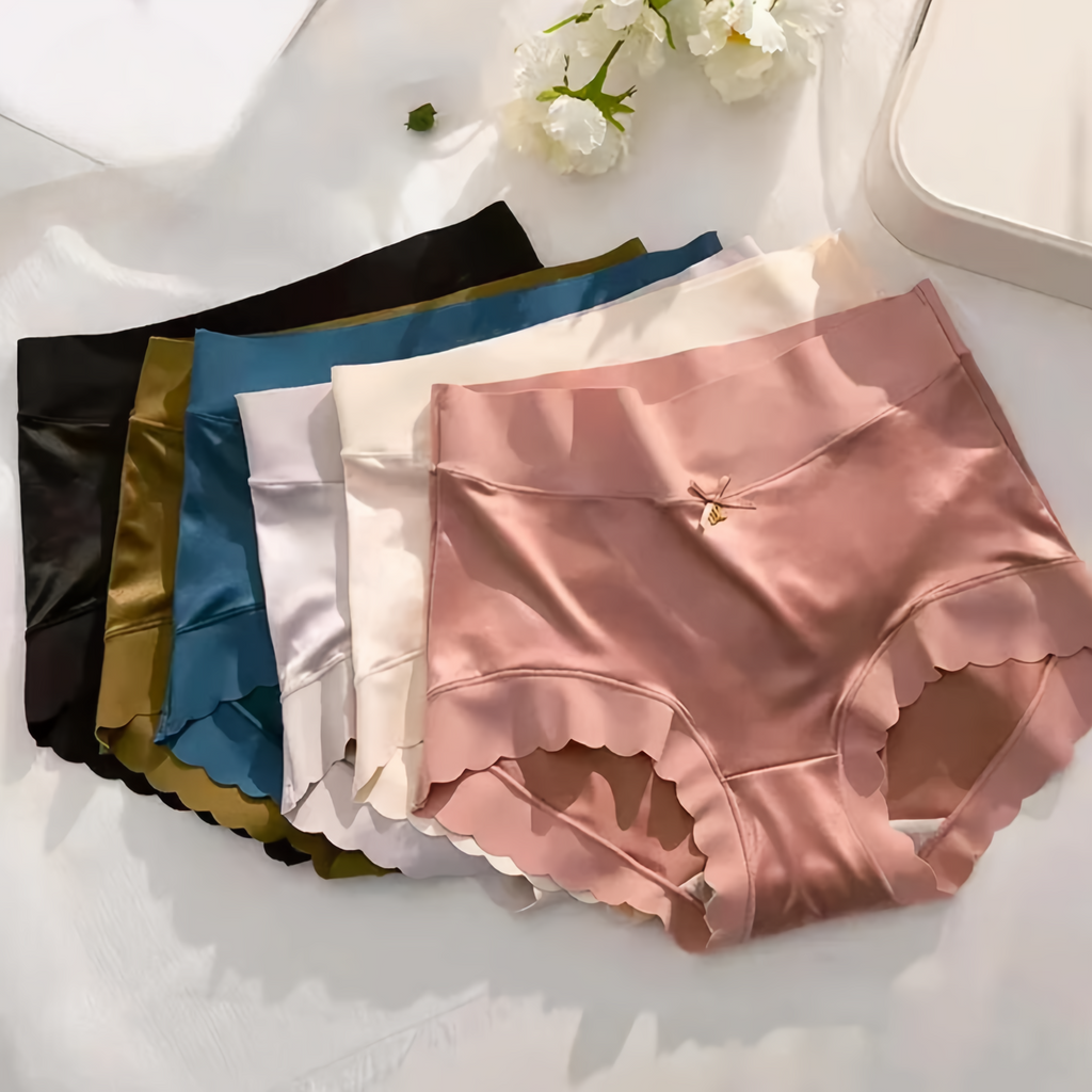 Seamless Satin Underwear Set 5 Piece Soft Luxury