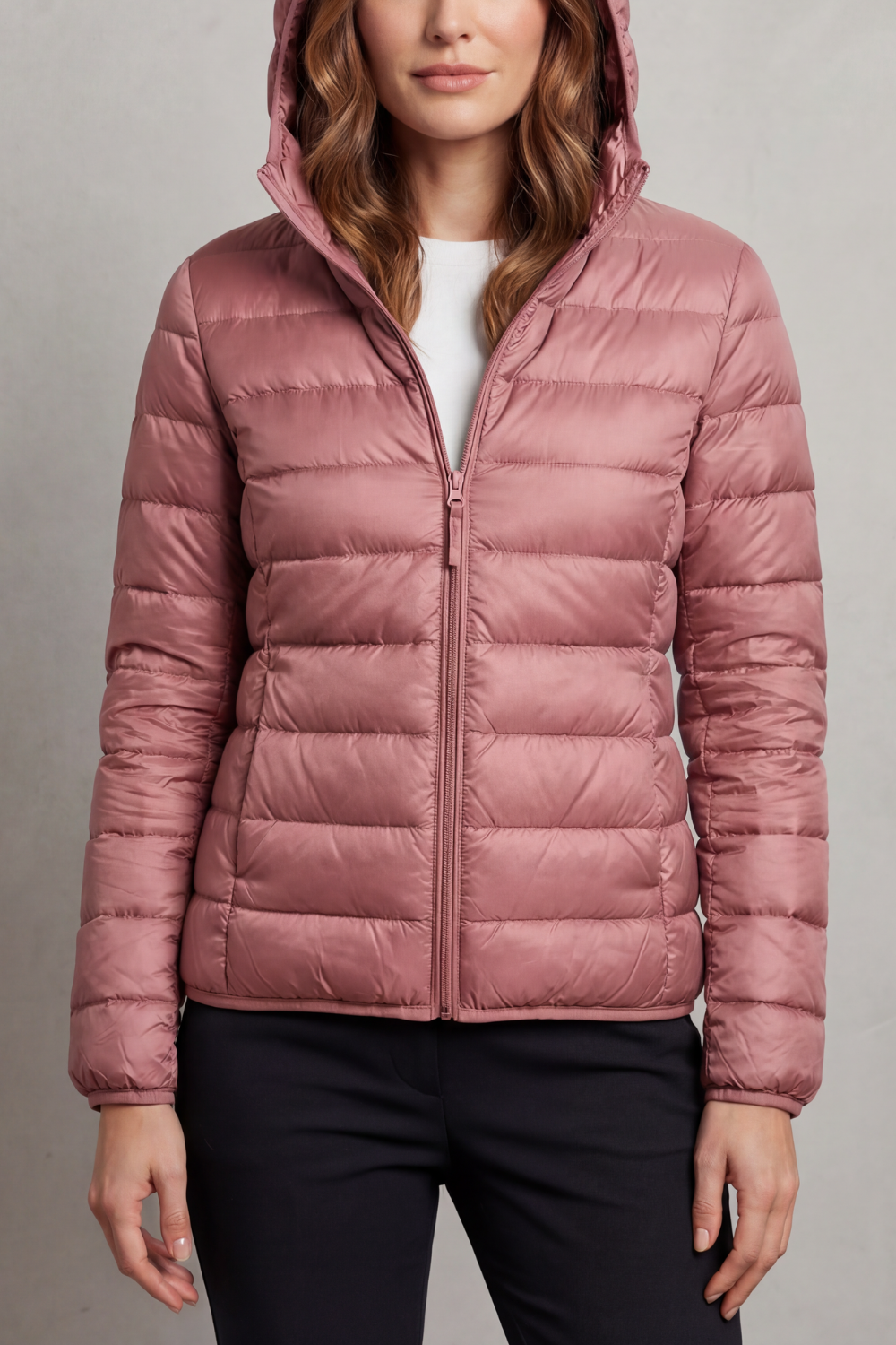 Zip Packable Hooded Puffer Jacket