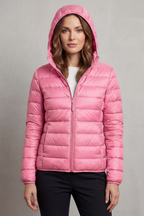 Zip Packable Hooded Puffer Jacket