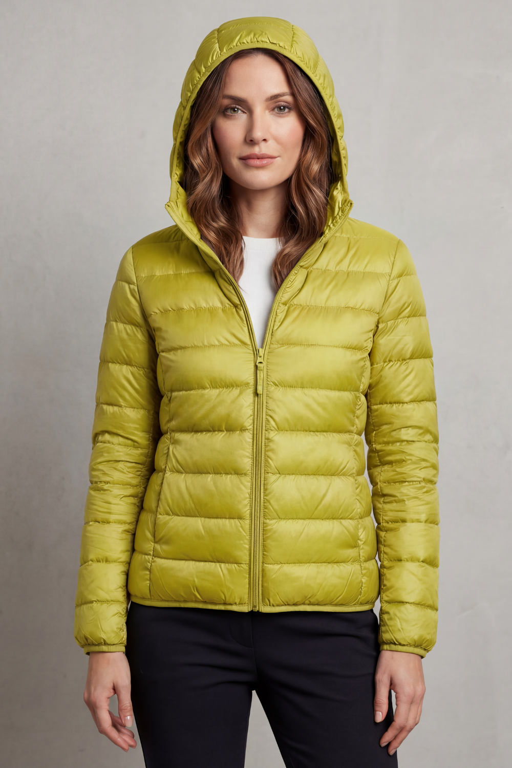 Zip Packable Hooded Puffer Jacket