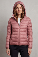 Zip Packable Hooded Puffer Jacket