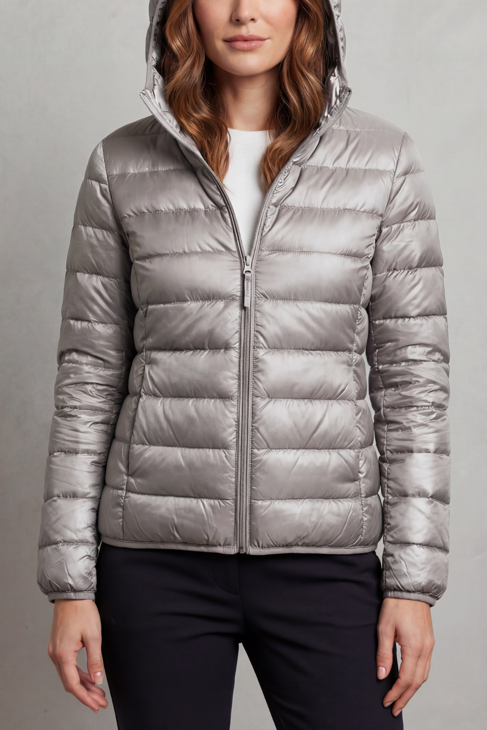 Zip Packable Hooded Puffer Jacket
