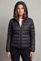 Zip Packable Hooded Puffer Jacket
